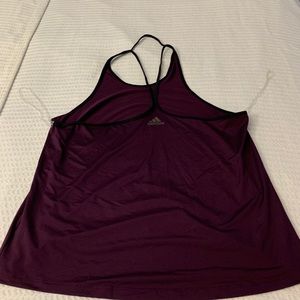 Adidas purple performance strapped tank